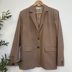 WAYF Brown Pinstripe Blazer – Size Small